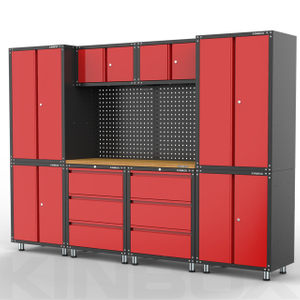 11 Pieces Modular Garage Cabinet Hardware Work Table for Tool Storage