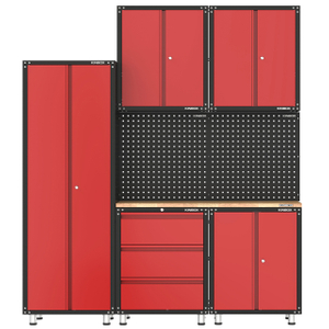 8 Pieces Metal Garage Storage And Workshop Cabinet System