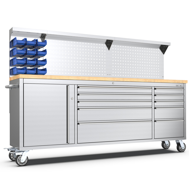 Wholesale 84 Inch Heavy Duty Tool Box with Worktop Kinbox Tools